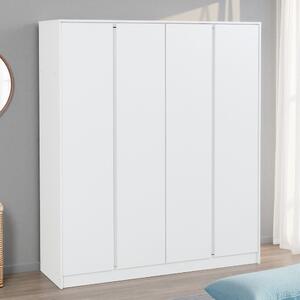 Mcgowan Wooden Wardrobe With 4 Doors in White