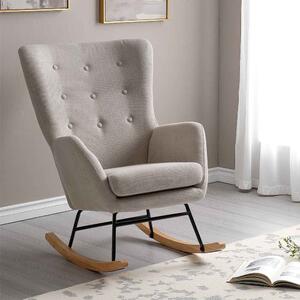 Livorno Fabric Bedroom Rocking Chair in Beige