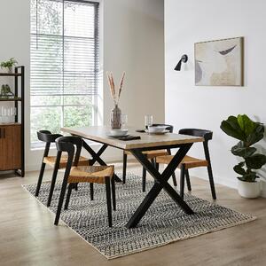 Ezra 4-6 Seater Rectangular Extendable Dining Table, 160-200cm Light Wood