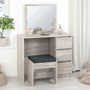 Mcgowan Wooden Dressing Table With 3 Drawers in Urban Snow