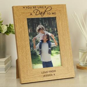 Personalised You're Like a Dad to Me Oak Finish Photo Frame Natural