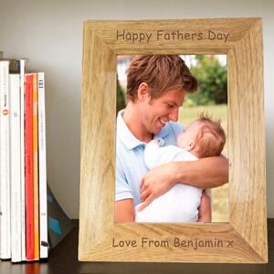 Personalised Wooden Photo Frame Natural