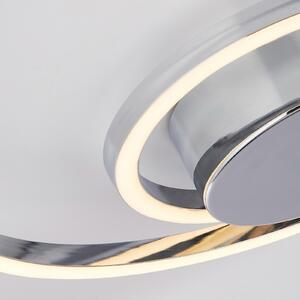 Sasha LED Flush Ceiling Light - Light Chrome
