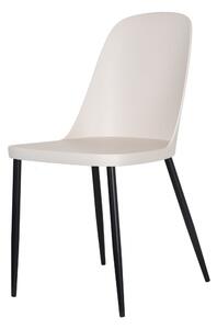2x Duo Chair, Calico Plastic Seat With Black Metal Legs