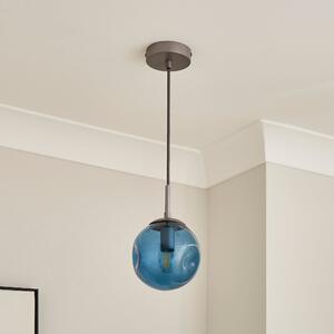 Alexis Glass Adjustable Ceiling Light Blue