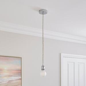 Charlie Herringbone Adjustable Pendant Flex Ceiling Light Chrome