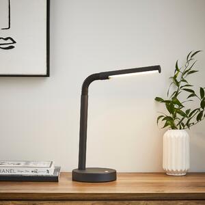 Modern Metal Rechargeable Touch Table Lamp Black