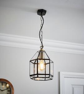 Industrial Painted Glass Pendant Light Clear