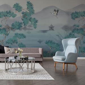 Japandi Cranes Wall Mural