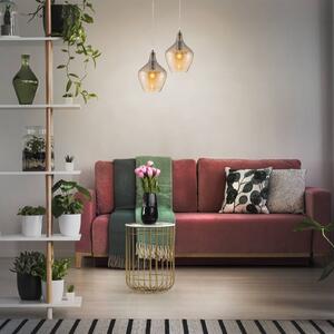 Nino Lighting Paso hanging light made of glass, 1-bulb, amber