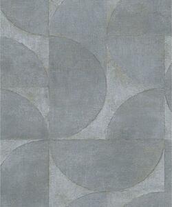 Noordwand Vintage Deluxe Wallpaper Graphic Circle Look Metallic Grey