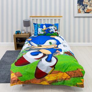 Sonic the Hedgehog Duvet Cover & Pillowcase Set, Single Blue