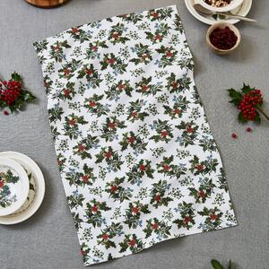 The Holly and the Ivy Tea Towel Green