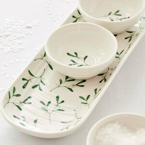 Sophie Conran Mistletoe 3 Bowl and Tray Set White