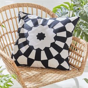 Catherine Lansfield Kaleidoscope Geo 45cm x 45cm Water Resistant Outdoor Filled Cushion Black White