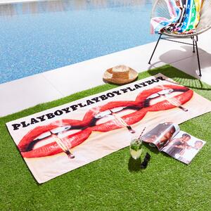 Playboy Lips Cover Beach Towel 76cm x 160cm Red