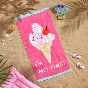 Catherine Lansfield Im Melting Beach Towel 76cm x 160cm Pink