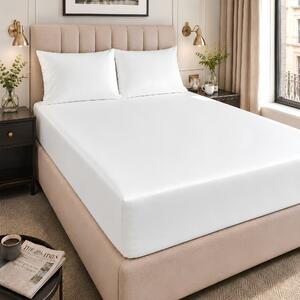 Ackly Bamboo - White Fitted Sheet, Single - 90 x 190cm