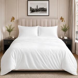 Ackly Bamboo White Duvet Cover Set, Double