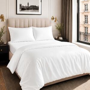 Ackly Bamboo White Full Bedding Set, Super King
