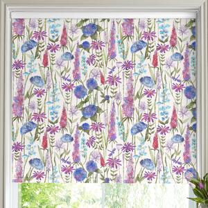 Voyage Florabunda Made to Measure Blackout Roller Blind Bluebell Ecru