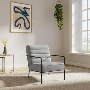 Bookham Velvet Accent Chair Grey
