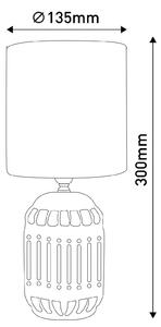 Näve Erida table lamp, ceramics and fabric, pink