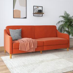 Jasper Linen Sprung Sofa Bed Orange