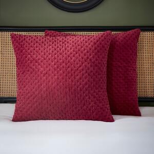 Dorma Genevieve Red Continental Square Pillowcase Red