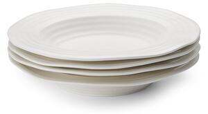 Set of 4 Sophie Conran for Portmeirion Rimmed Soup Plates White