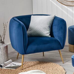 Pacific Lucca Velvet Cocktail Chair Blue