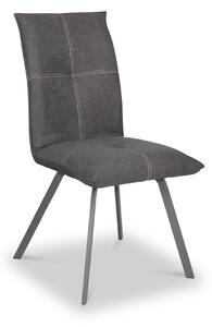 Vermont Grey Stitched Fabric Dining chair | Roseland