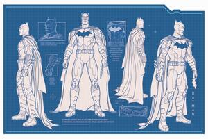 Art Print Batman - Batsuit blueprint, (40 x 26.7 cm)