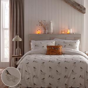 Dreams & Drapes Chickadees Duvet Cover Bedding Set Natural