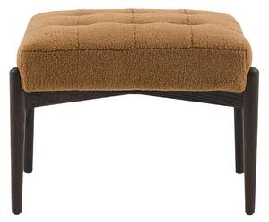 Brad Faux Sheepskin Footstool in Ochre