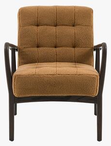 Brad Faux Sheepskin Armchair in Ochre