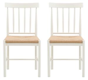 Harvest Dining Chair in White, Set of 2