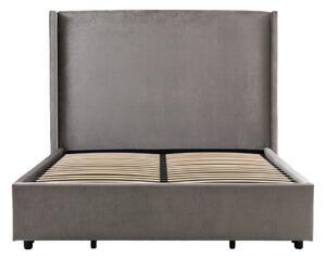 Dreamer King Ottoman Bedstead in Silver Velour