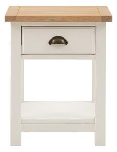 Harvest 1 Drawer Bedside Table in White