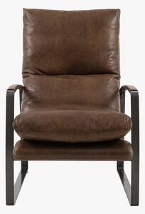 Spencer Leather Lounge Chair in Brown