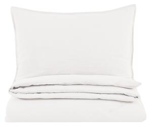 Remi Washed Cotton Quilt Cover Set in White, Single