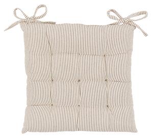 Mimi Woven Stripe Seatpad in Cream