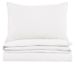 Nella Textured Jacquard Quilt Cover Set in White, King