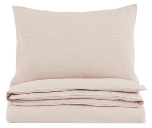Nella Textured Jacquard Quilt Cover Set in Taupe, Single