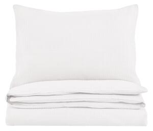 Nella Textured Jacquard Quilt Cover Set in White, Super King