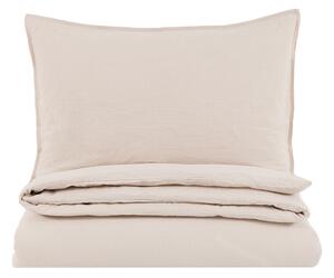 Remi Washed Cotton Quilt Cover Set in Taupe, Single