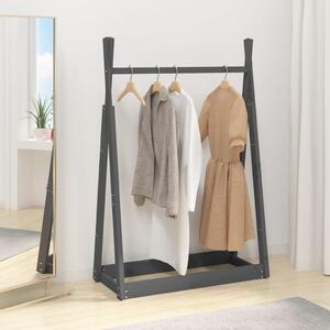 Clothes Rack Grey 100x45x150 cm Solid Wood Pine