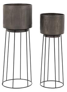 Luther Planters in Pewter, Set of 2
