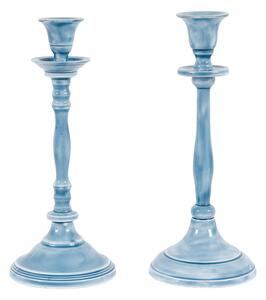Lucen Candlesticks in Blue, Set of 2