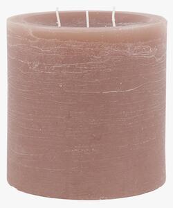 Country Pillar Candle in Rustic Taupe, Large